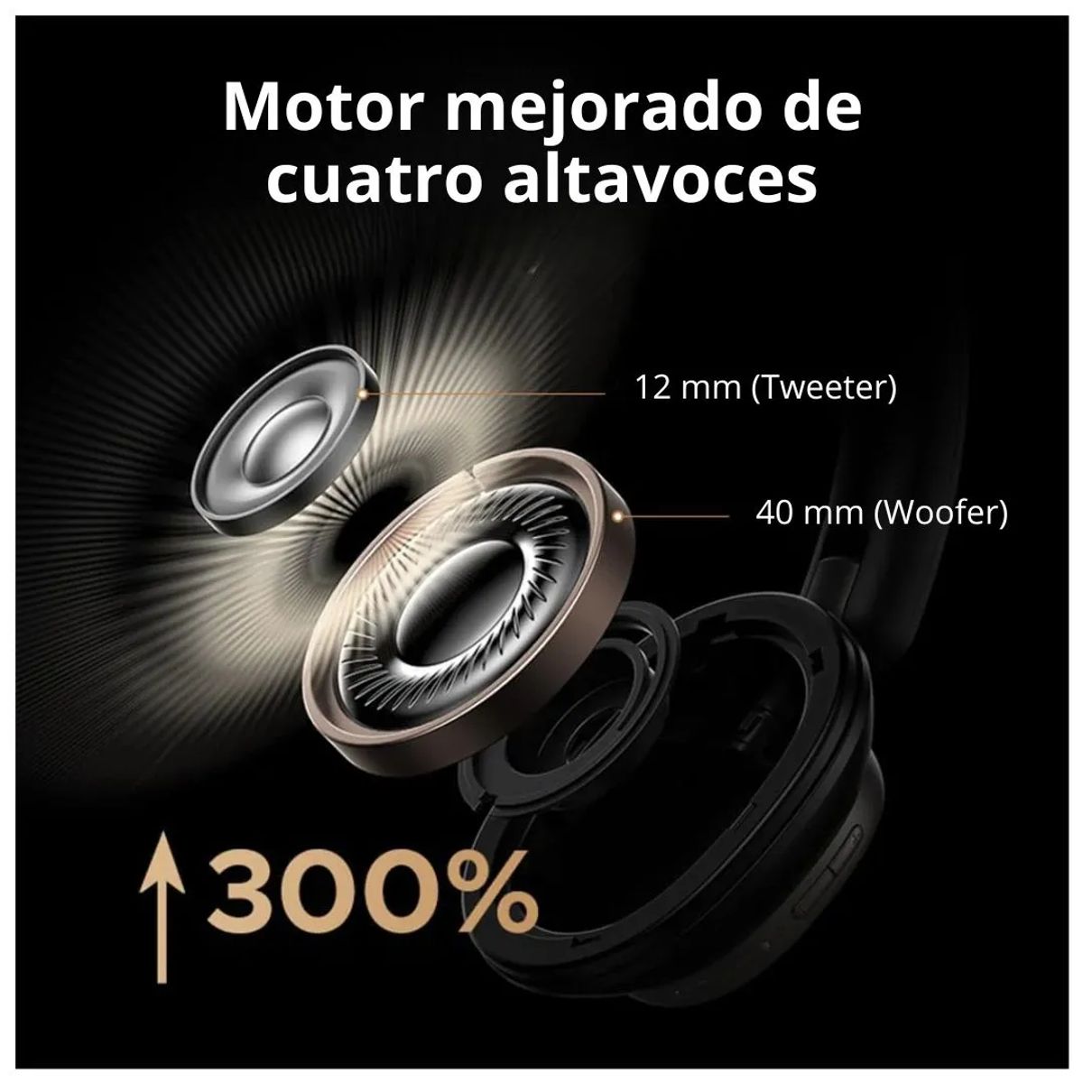 AUDÍFONOS BLUETOOTH 6.0 UGREEN STUDIO PRO HP206 CON CANCELACIÓN DE RUIDO ANC 120H - 4