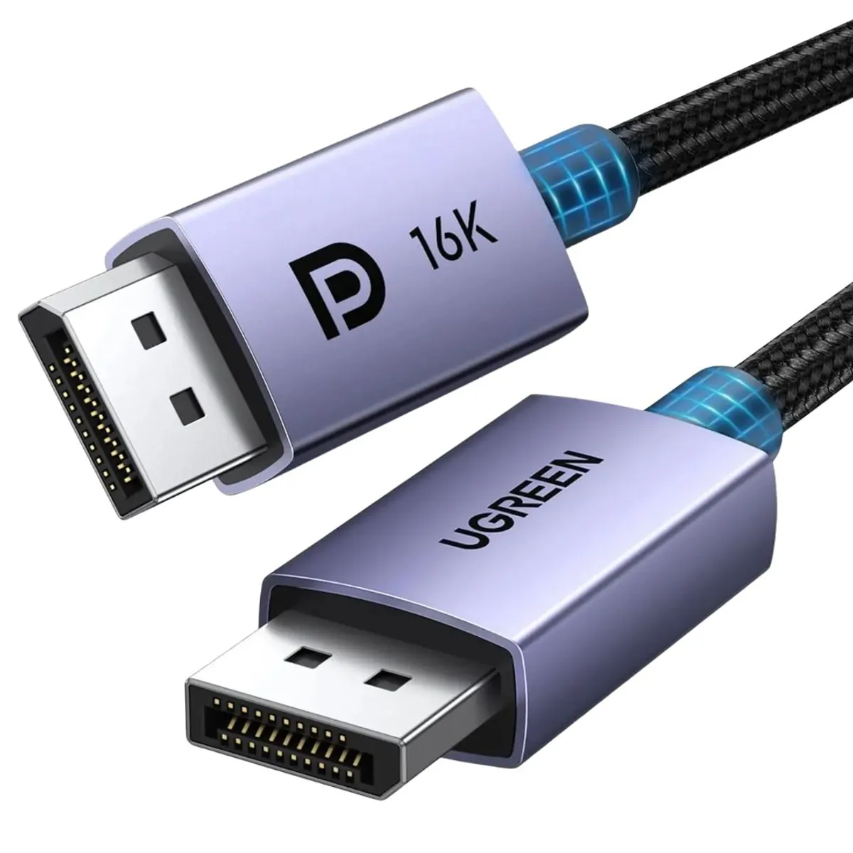 CABLE DISPLAYPORT 2.1 UGREEN DP118 1M 16K 80GBPS 4K 144HZ 2K 240HZ HDR CERTIFICADO VESA - 1