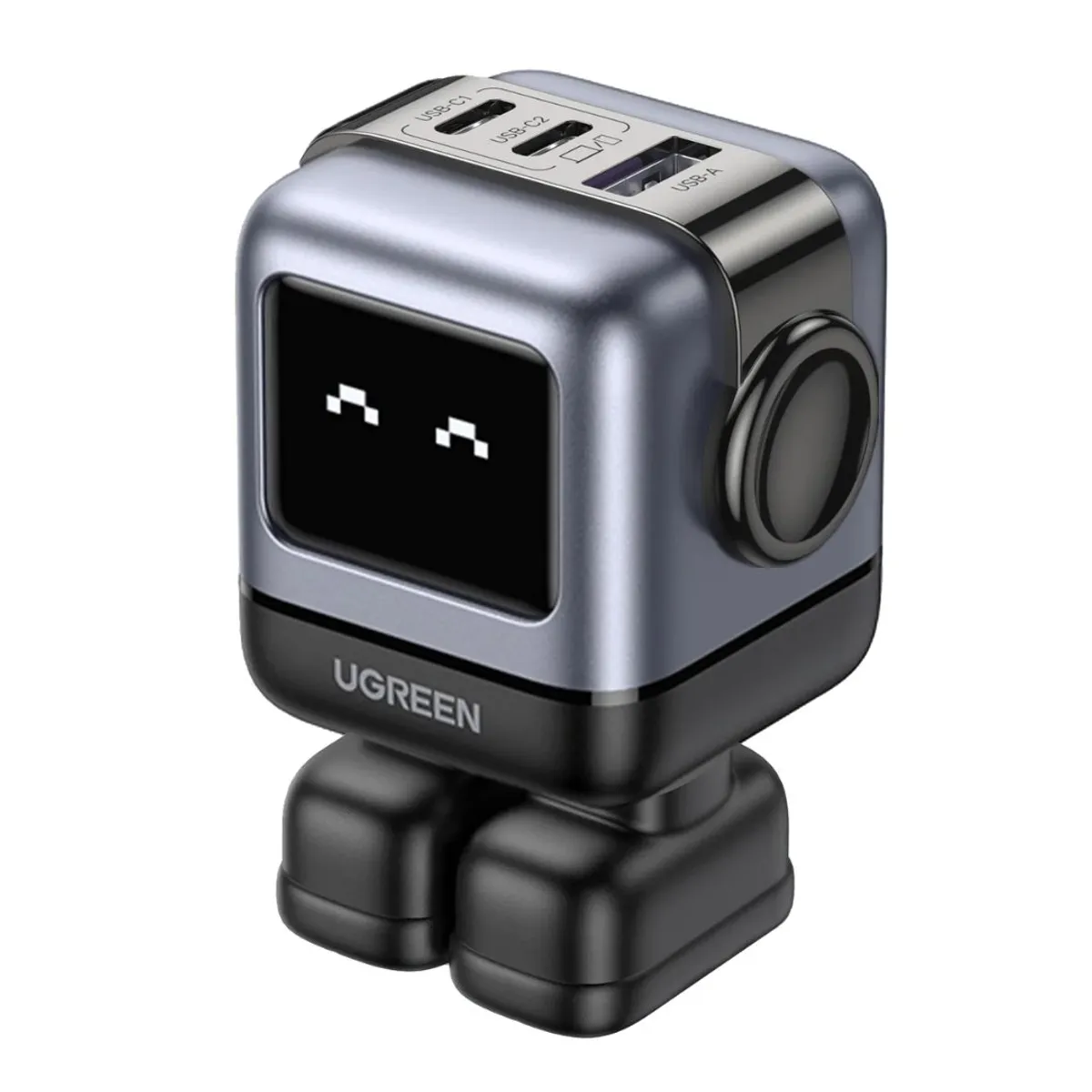 CARGADOR GAN DE PARED UGREEN UNO RG CD361 65W ROBOT 3 PUERTOS USB-C USB-A - 1