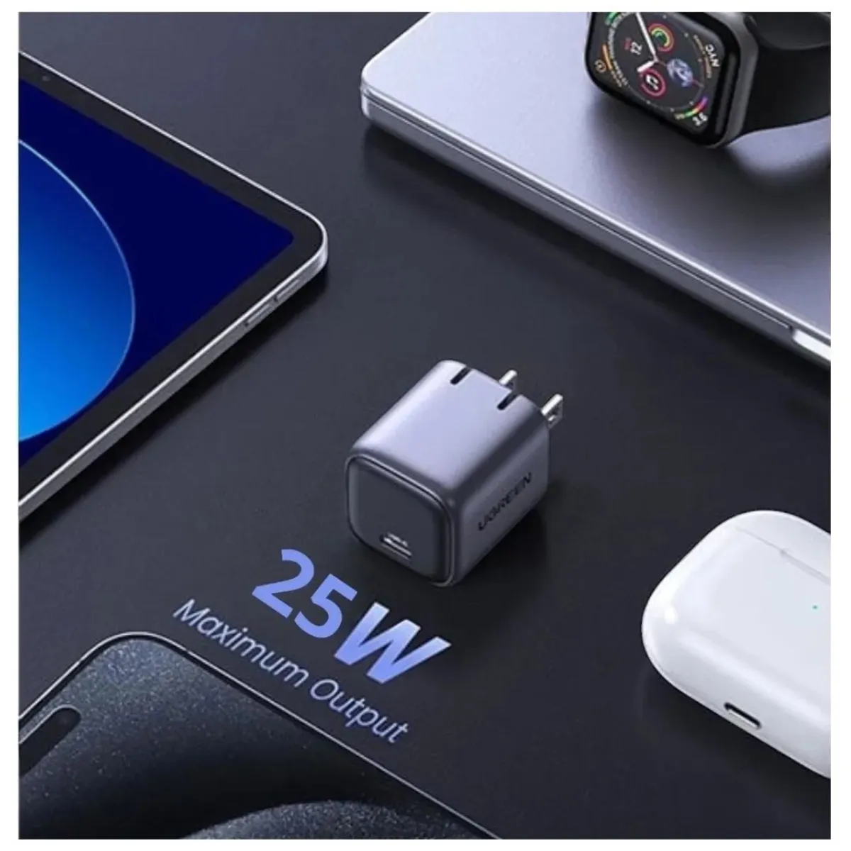 CARGADOR GAN DE PARED UGREEN X517 25W USB-C CARGA RÁPIDA - 3