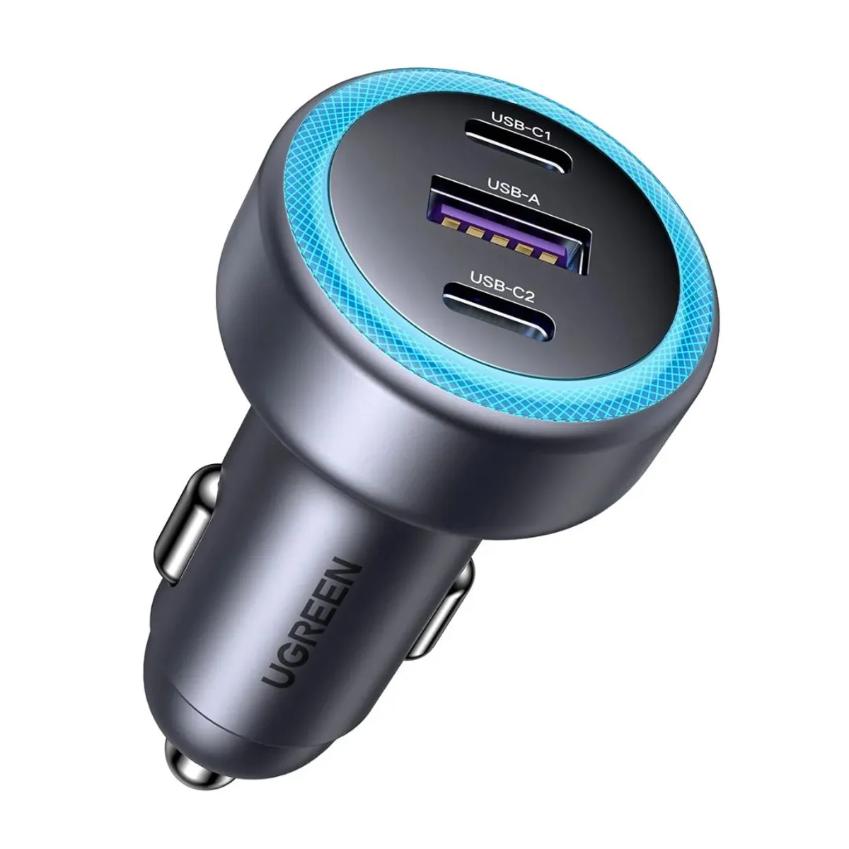 CARGADOR PARA AUTO UGREEN 30W 3 PUERTOS 2 USB-C USB-A CARGA RÁPIDA PD - 1