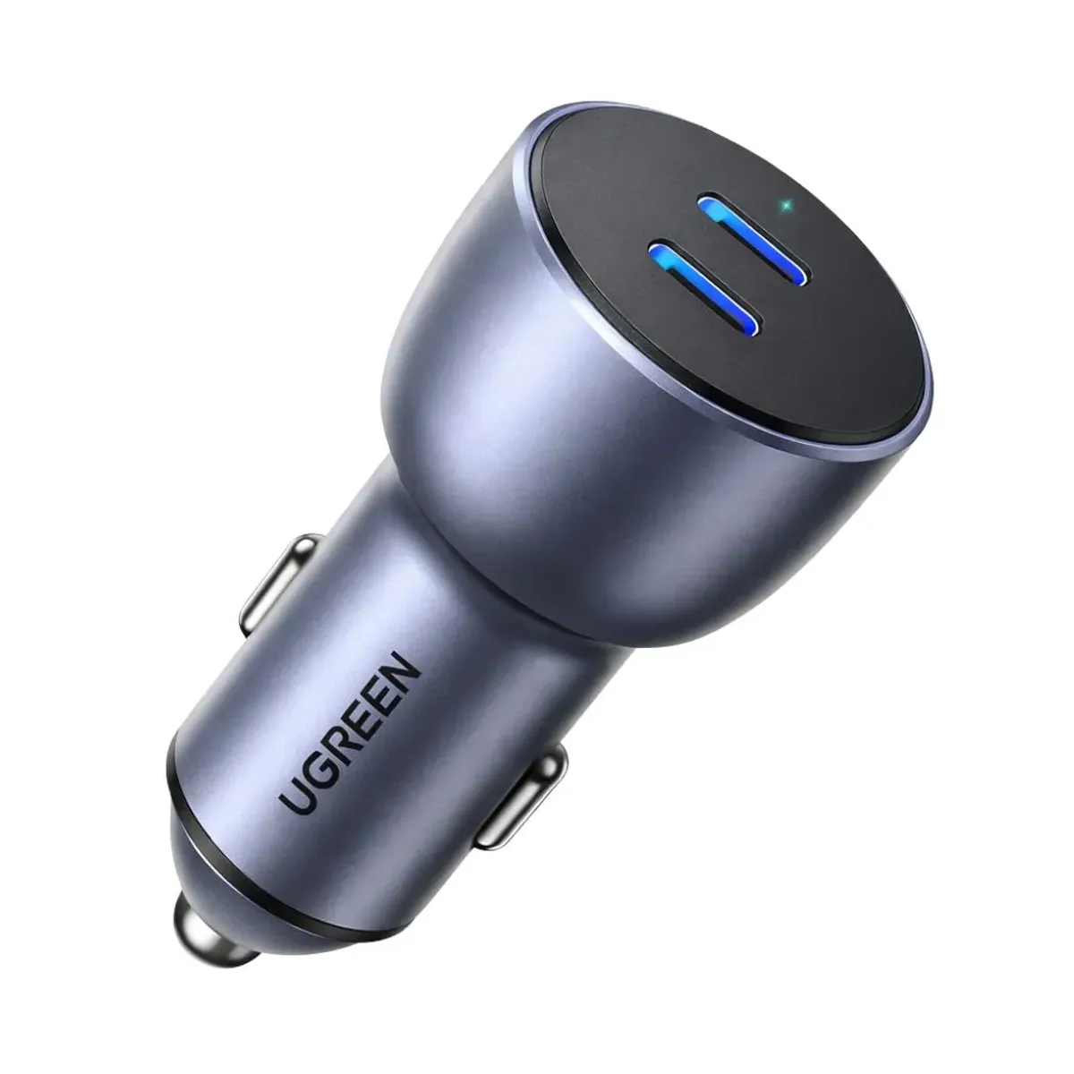 CARGADOR DE AUTO UGREEN 60W DOBLE USB-C PD 30W CARGA RÁPIDA PARA IPHONE Y SAMSUNG CD213 - 1