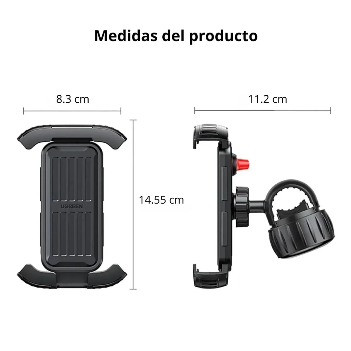 SOPORTE DE CELULAR PARA BICICLETA UGREEN LP494 MANILLAR 360° HASTA 6.8” - 8
