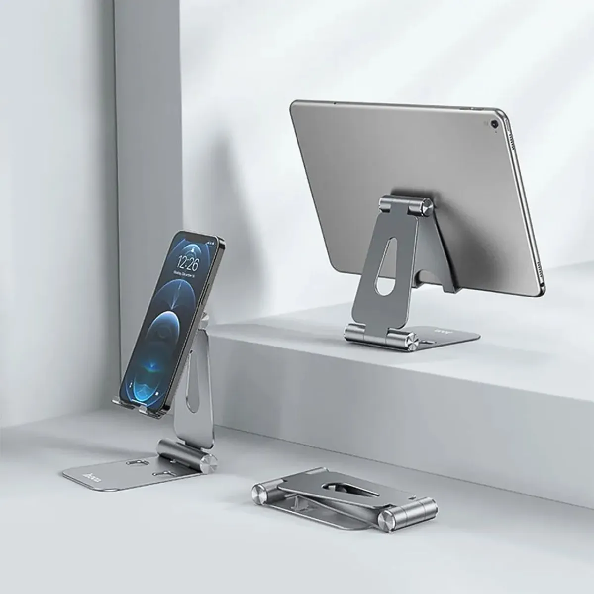 SOPORTE PARA CELULAR HOCO DH05 DE ALUMINIO PLEGABLE CON AJUSTE 270° PARA ESCRITORIO - 3