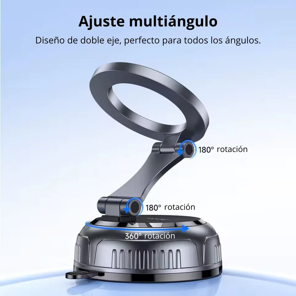 SOPORTE MAGNÉTICO PARA CELULAR HOCO H92 CON VENTOSA DE SUCCIÓN Y ROTACIÓN 360° PARA AUTO - 3