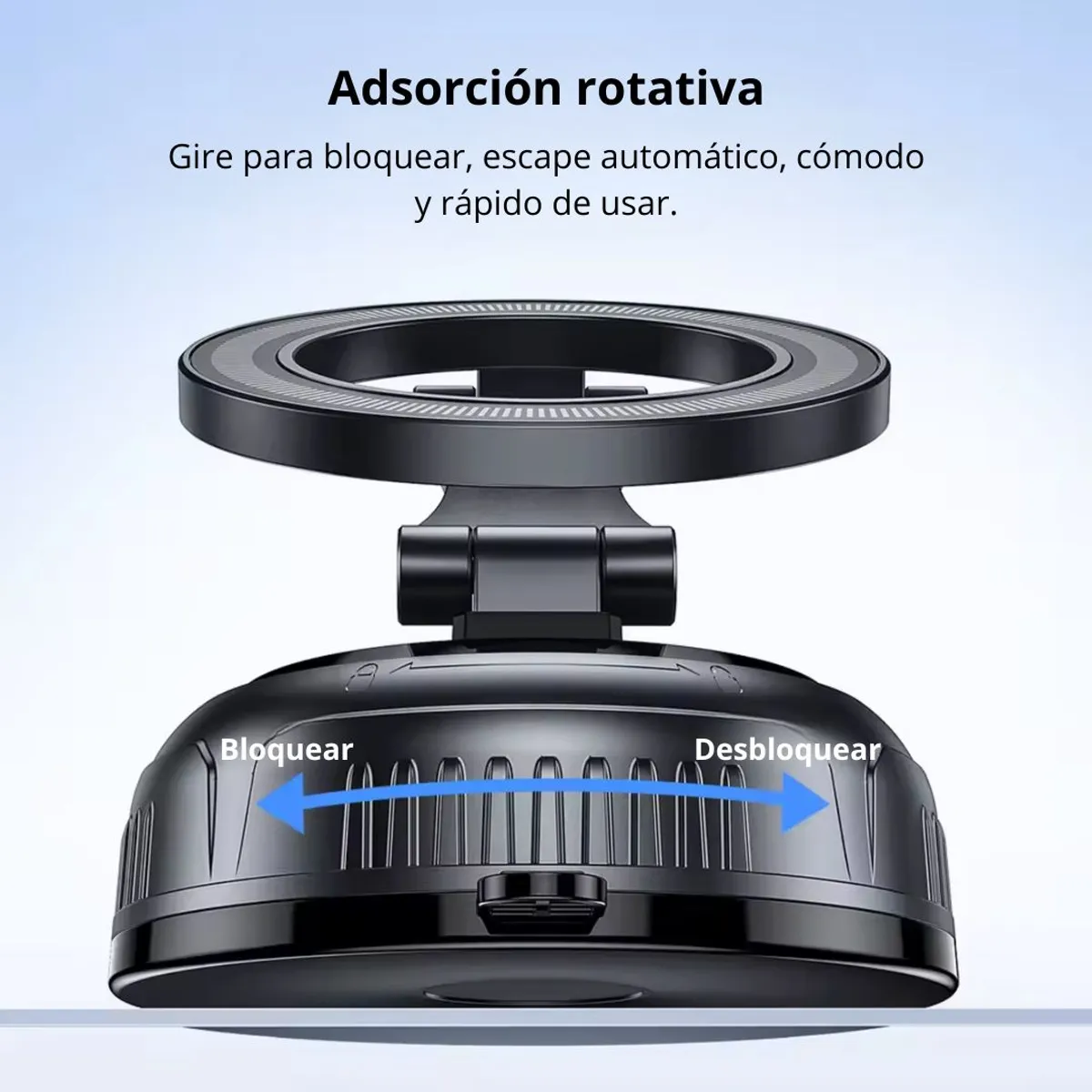 SOPORTE MAGNÉTICO PARA CELULAR HOCO H92 CON VENTOSA DE SUCCIÓN Y ROTACIÓN 360° PARA AUTO - 4