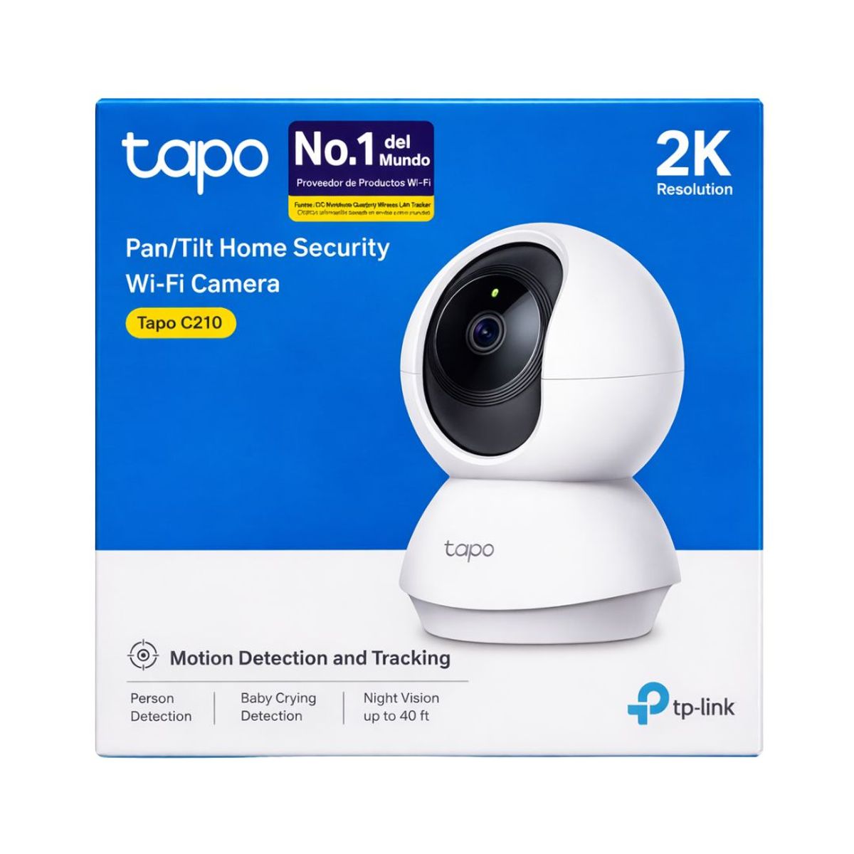 CÁMARA DE SEGURIDAD WIFI TP-LINK TAPO C210 2K 3MP 360° CON VISIÓN NOCTURNA Y DETECCIÓN DE MOVIMIENTO - 2