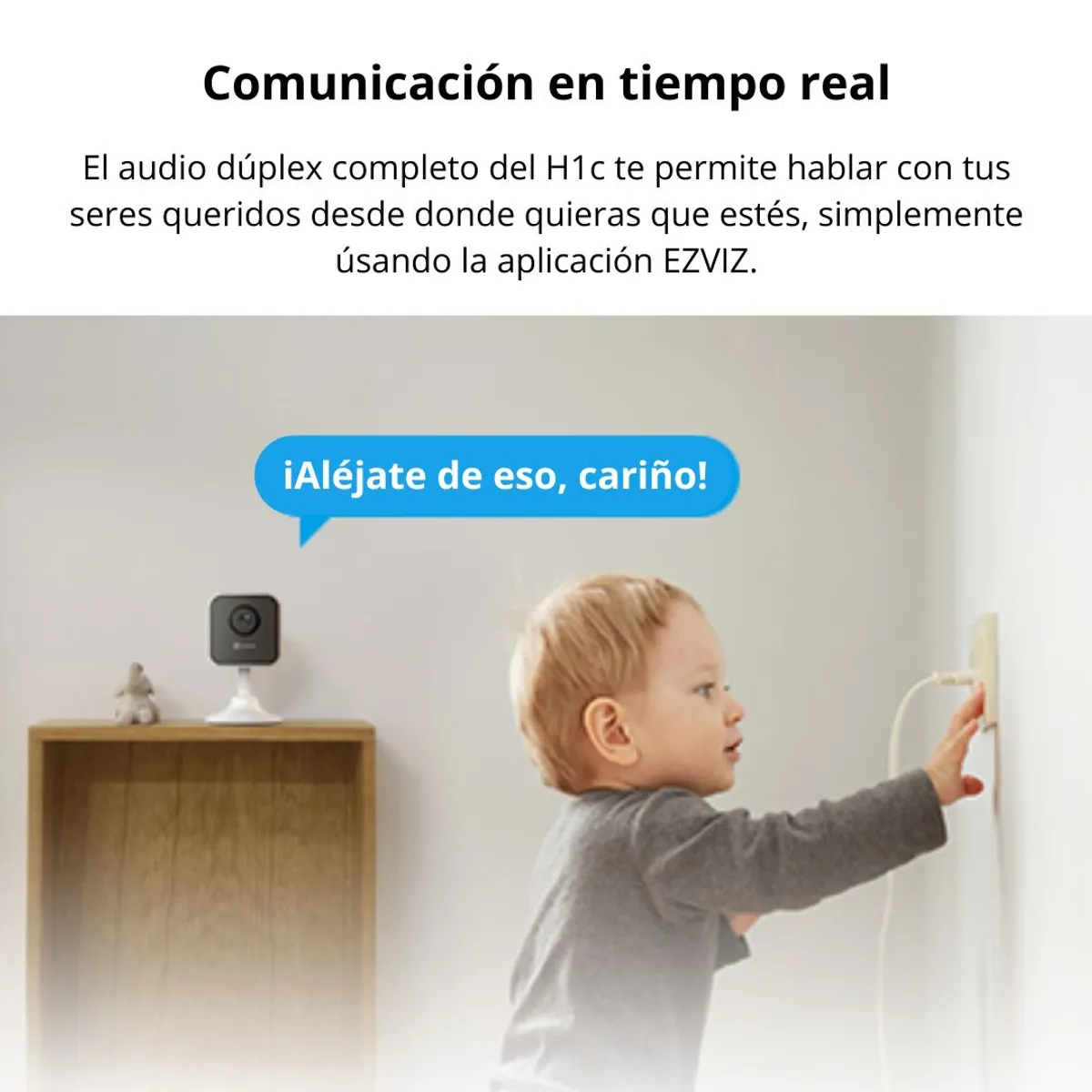 CÁMARA WIFI INTERIOR EZVIZ H1C 1080P CON AUDIO BIDIRECCIONAL VISIÓN NOCTURNA Y ALEXA - 2