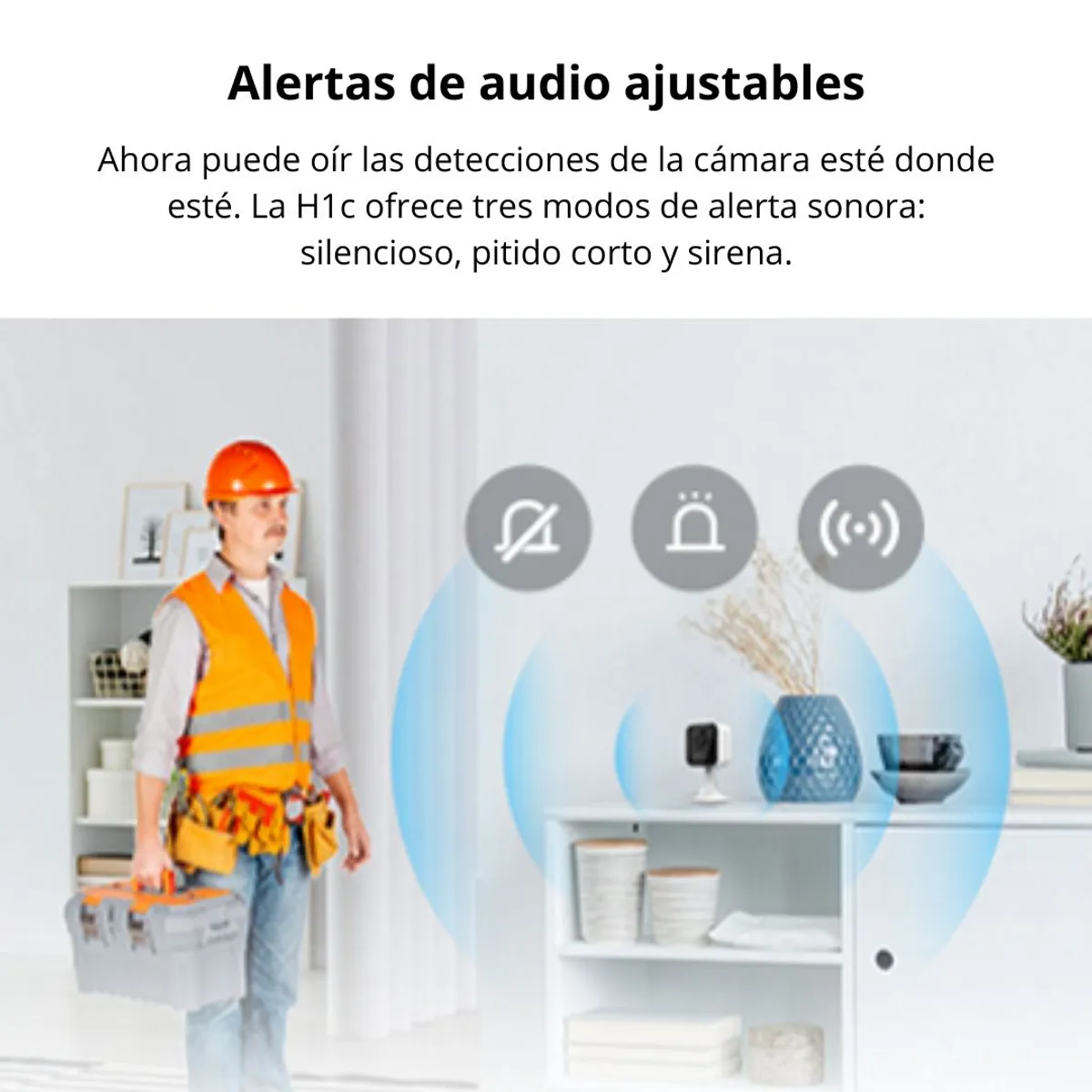 CÁMARA WIFI INTERIOR EZVIZ H1C 1080P CON AUDIO BIDIRECCIONAL VISIÓN NOCTURNA Y ALEXA - 7