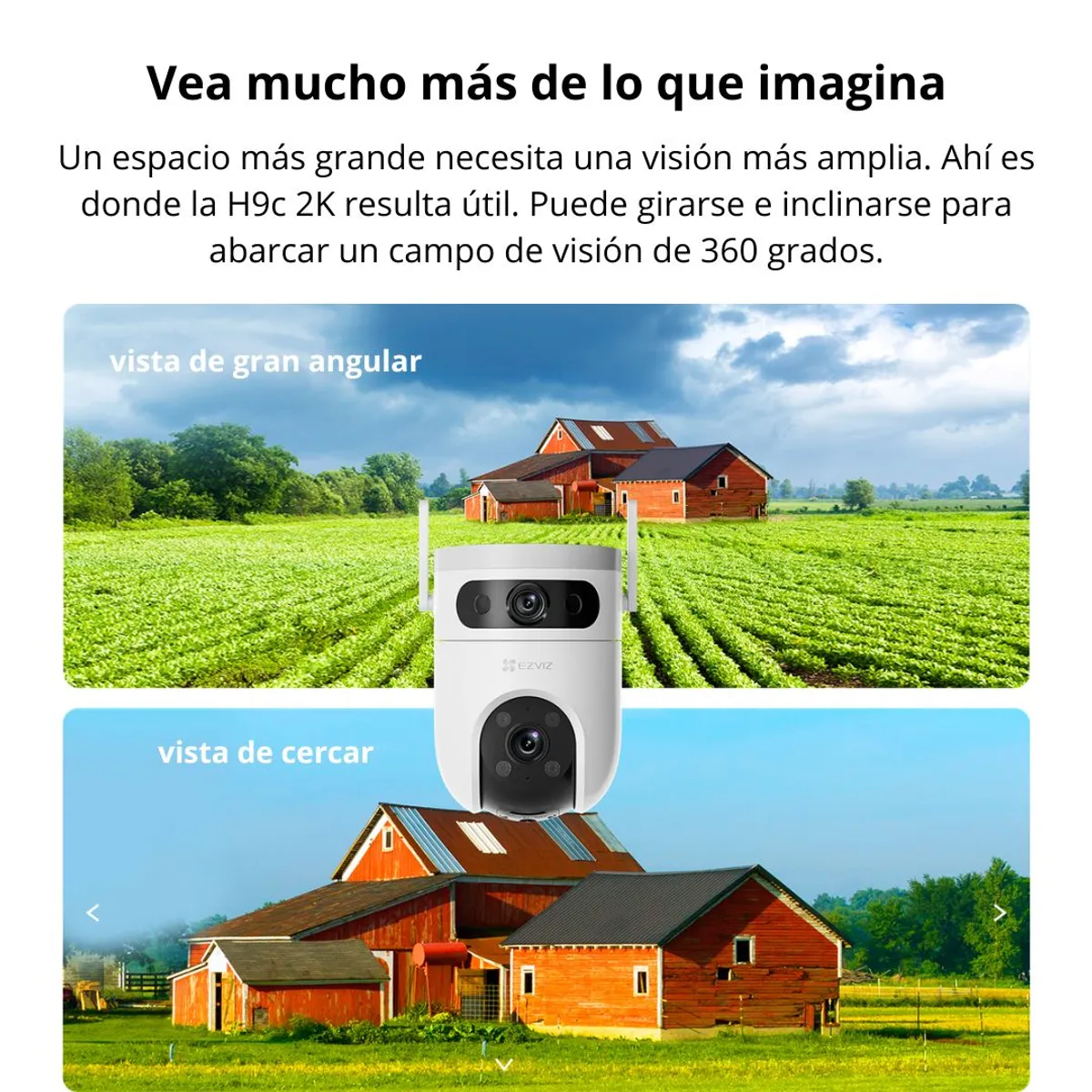 CÁMARA WIFI EXTERIOR EZVIZ H9C DUAL 2K DOBLE LENTE PTZ 360° CON IA Y SEGUIMIENTO AUTOMÁTICO - 5
