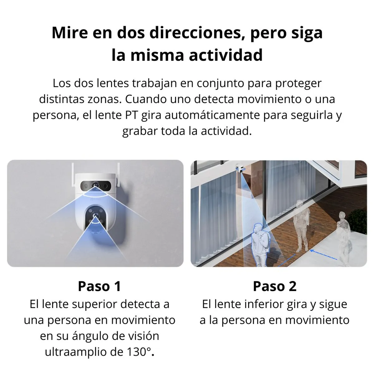 CÁMARA WIFI EXTERIOR EZVIZ H9C DUAL 2K DOBLE LENTE PTZ 360° CON IA Y SEGUIMIENTO AUTOMÁTICO - 6