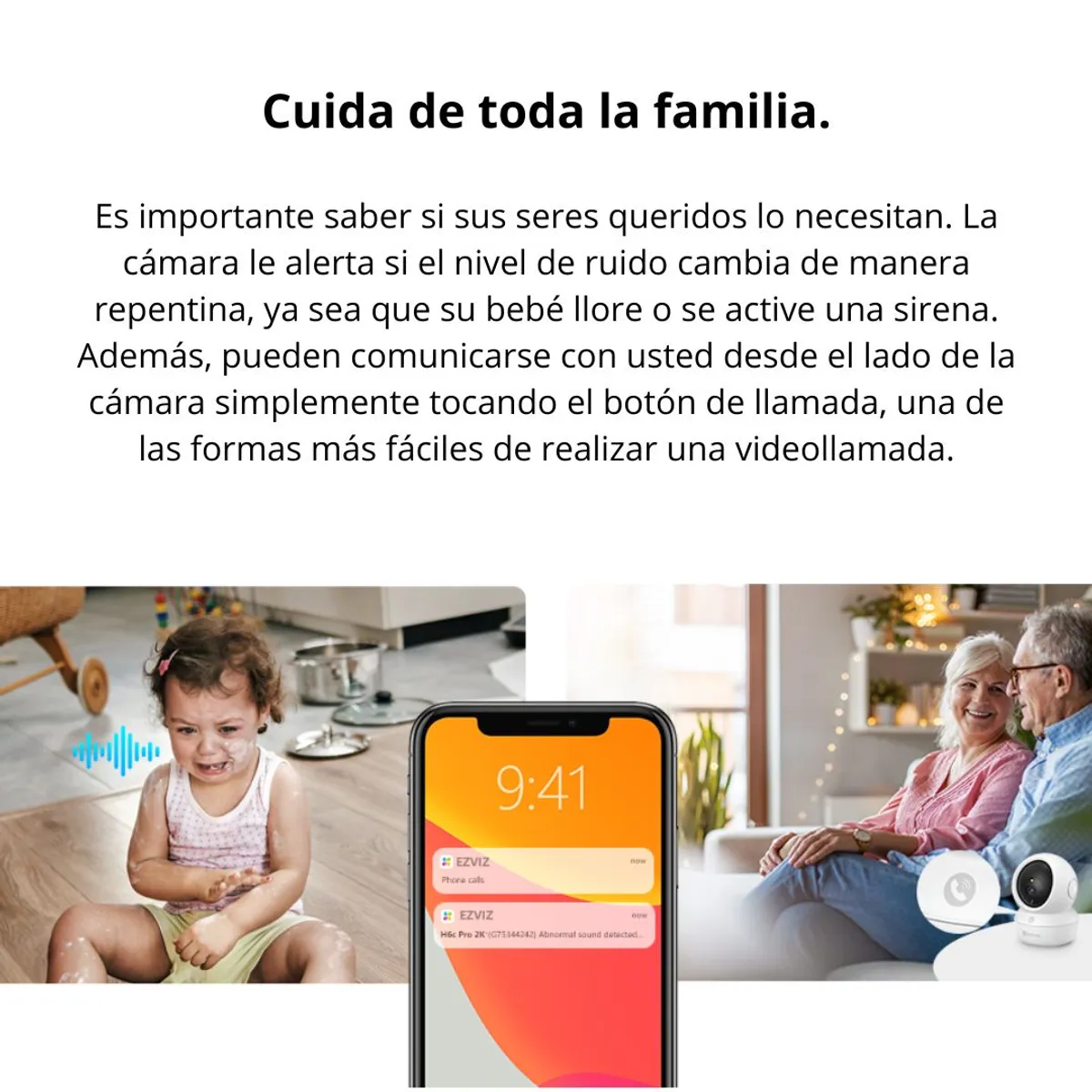 CÁMARA WIFI INTERIOR EZVIZ H6C PRO 3K PTZ CON SEGUIMIENTO IA AUDIO Y VISIÓN NOCTURNA COLOR - 5