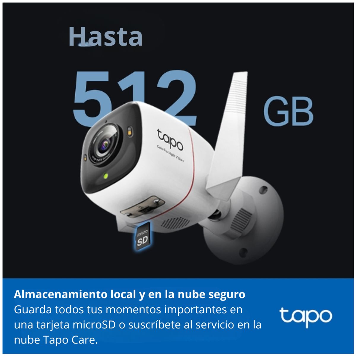 CÁMARA DE SEGURIDAD WIFI EXTERIOR TP-LINK TAPO C325WB 2K QHD COLORPRO IA POE - 5