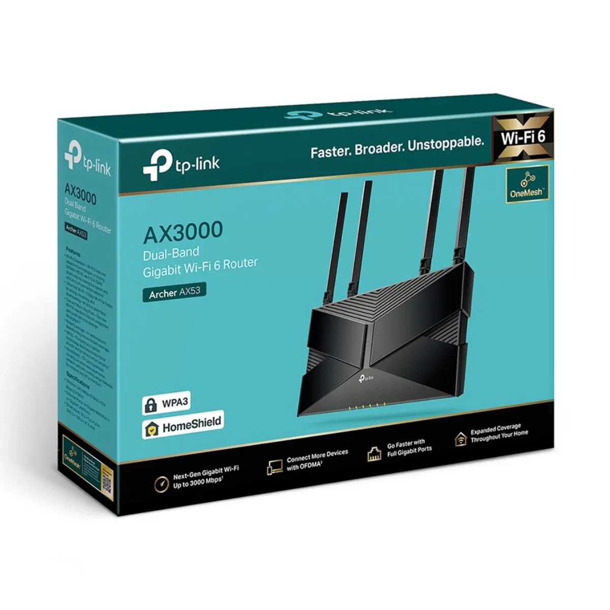ROUTER WIFI 6 TP-LINK ARCHER AX53 AX3000 GIGABIT DOBLE BANDA CON 4 ANTENAS - 2
