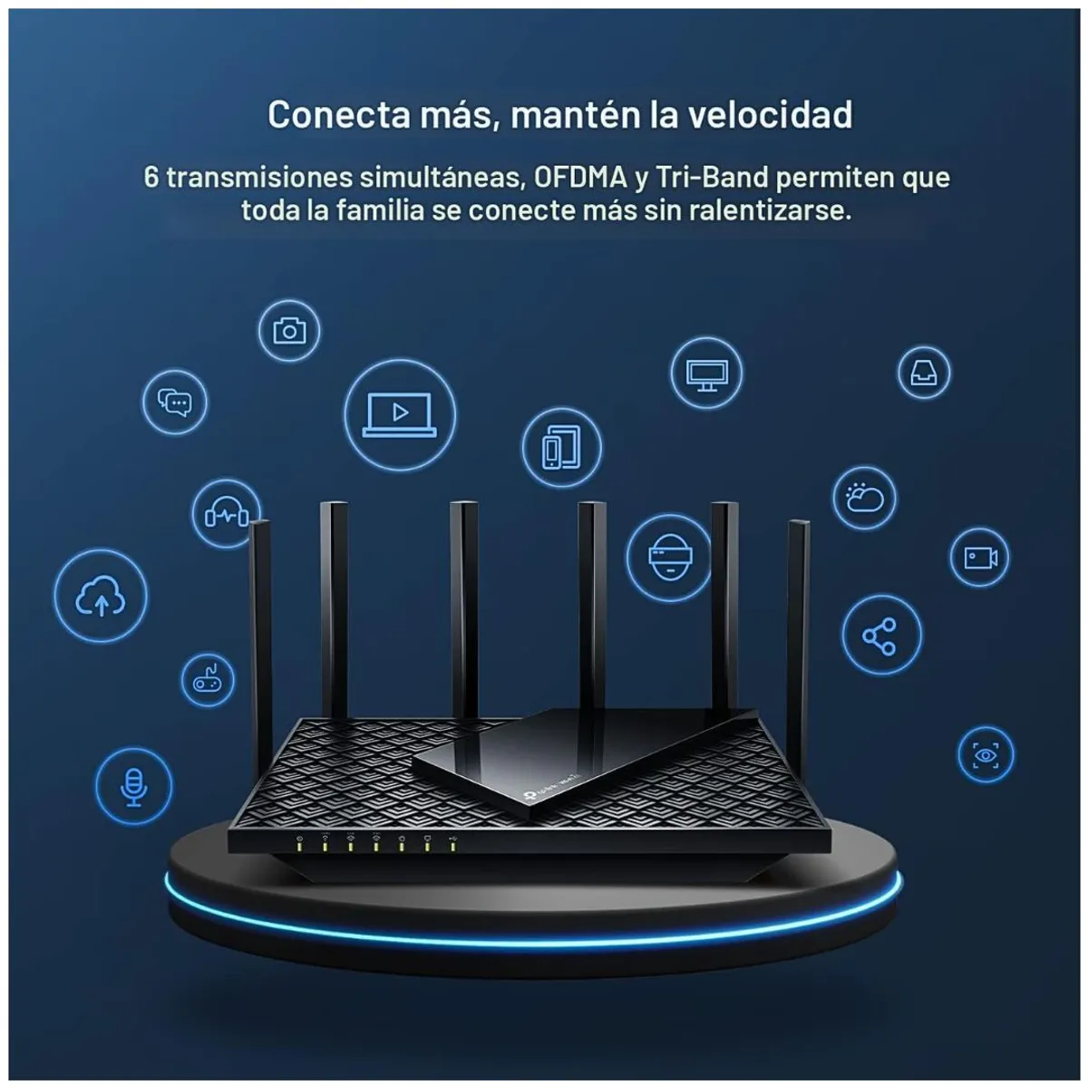 ROUTER WIFI 6 TP-LINK ARCHER AX72 AX5400 GIGABIT DOBLE BANDA CON 6 ANTENAS - 5