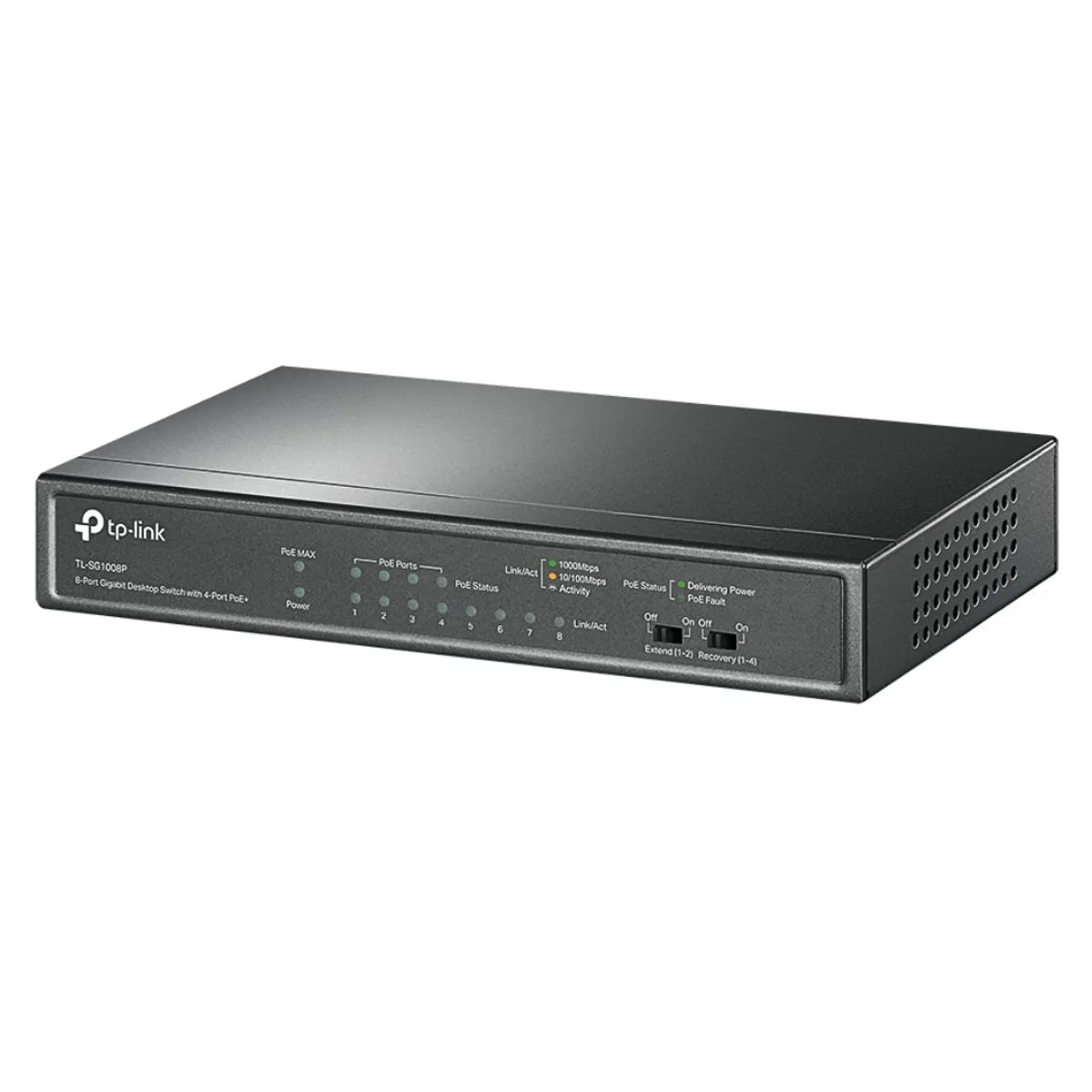 SWITCH POE GIGABIT 8 PUERTOS TP-LINK TL-SG1008P 4 POE+ 64W PARA CÁMARAS IP - 1