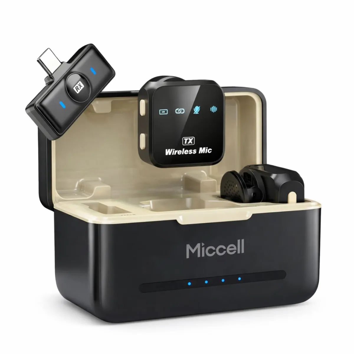 MICRÓFONO INALÁMBRICO LAVALIER PARA CELULAR PLUG Y PLAY REDUCCIÓN DE RUIDO MICCELL VQ-MC01 - 1
