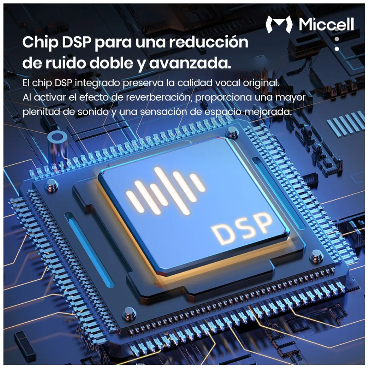 MICRÓFONO INALÁMBRICO LAVALIER PARA CELULAR PLUG Y PLAY REDUCCIÓN DE RUIDO MICCELL VQ-MC01 - 3