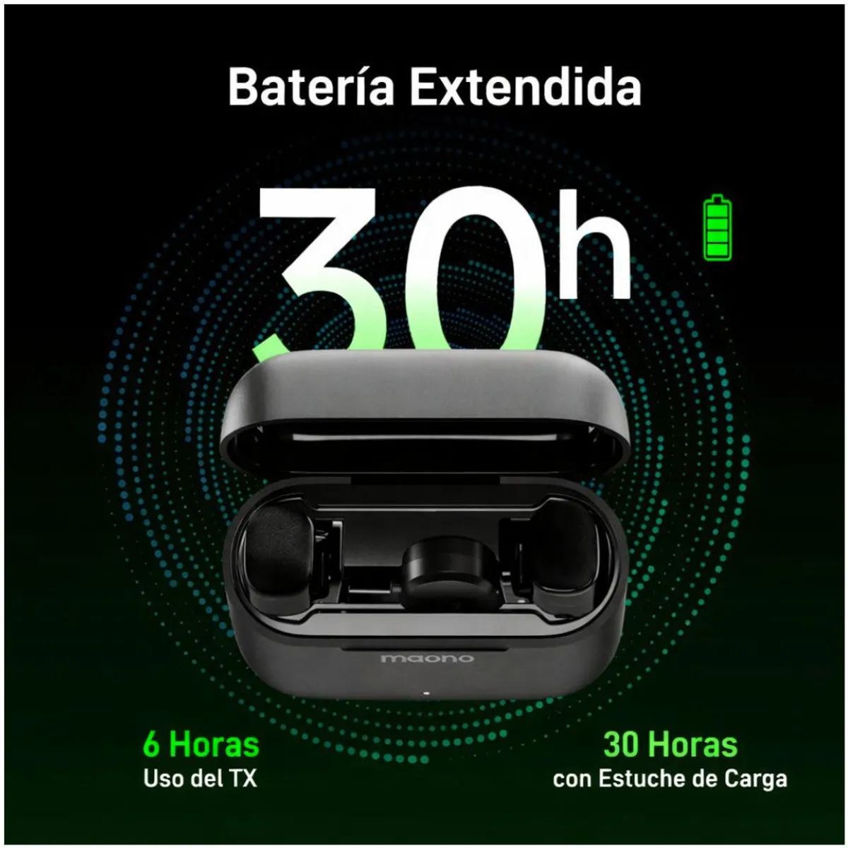 MICRÓFONO INALÁMBRICO SOLAPERO LAVALIER MAONO WAVE T1 MINI 2TX 100M 30H WM622 - 3