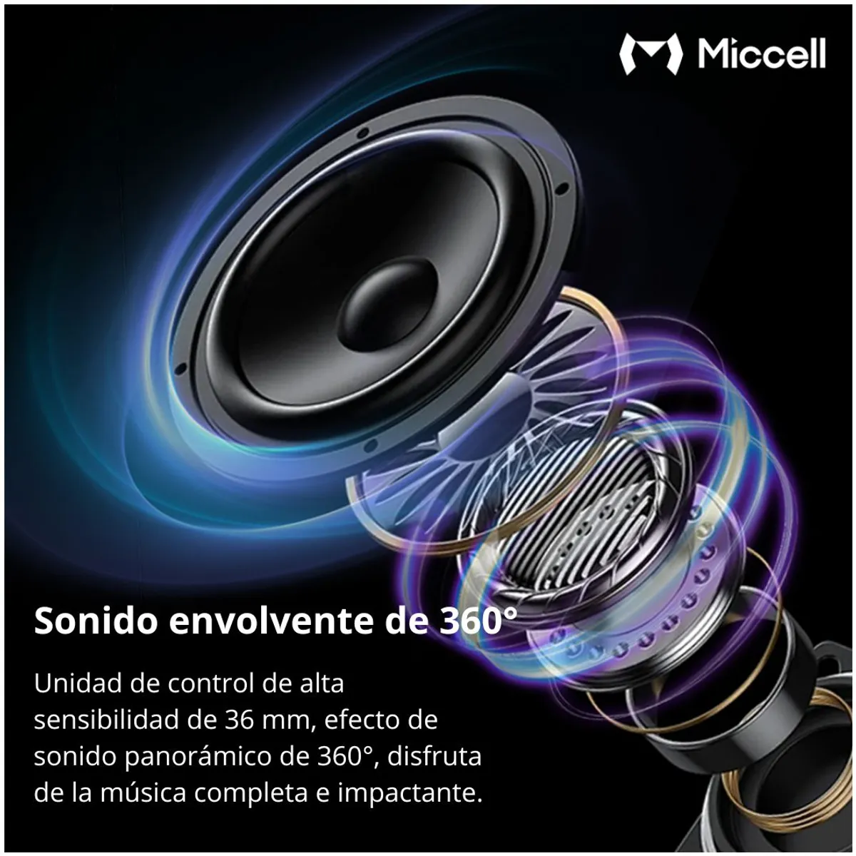 MINI PARLANTE BLUETOOTH MAGNÉTICO 5W RGB PORTÁTIL SOPORTE PARA CELULAR MICCELL SP58 - 6