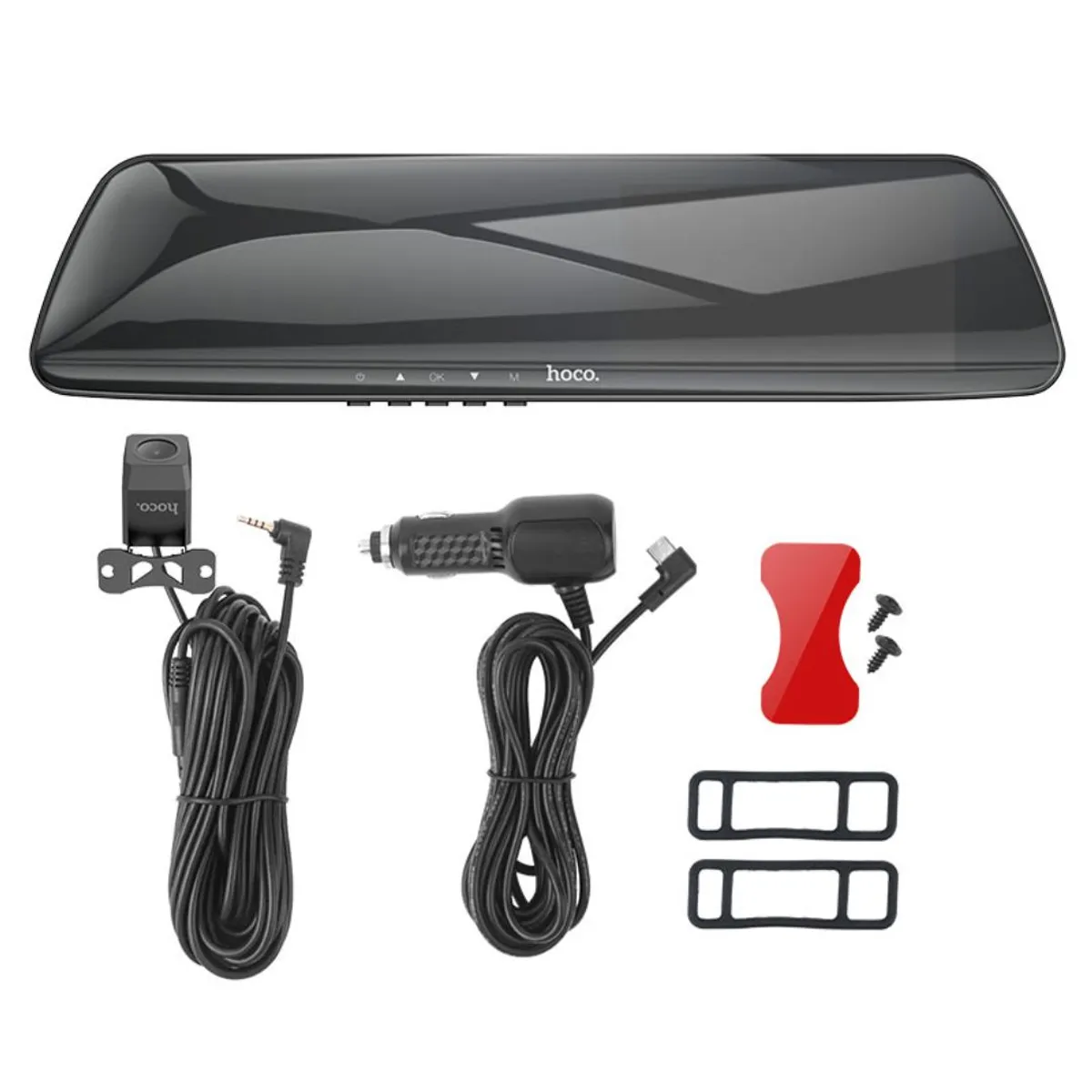 CÁMARA VEHICULAR HOCO DV4 DUAL 1080P ESPEJO RETROVISOR CON CÁMARA TRASERA Y VISIÓN NOCTURNA - 6