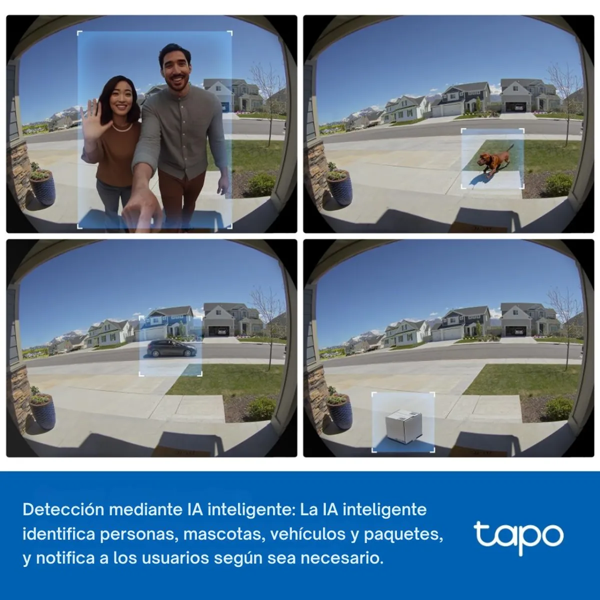 TIMBRE INTELIGENTE TP-LINK TAPO D235 2K 5MP CON CÁMARA 180° Y TIMBRE INTERIOR - 5