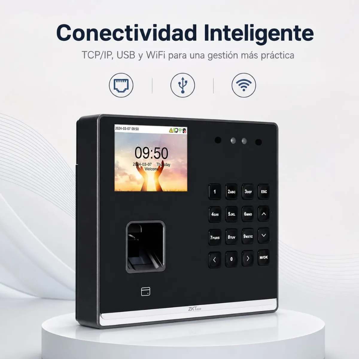 CONTROL DE ASISTENCIA ZKTECO SENSEFACE M2F-LR FACIAL HUELLA RFID CLAVE Y ACCESO - 3