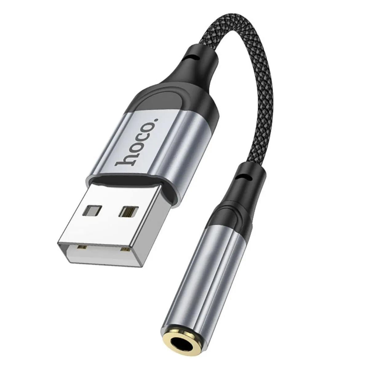 ADAPTADOR USB-A A JACK 3.5 MM HOCO LS36 PARA AUDÍFONOS MICRÓFONO Y LLAMADAS - 1