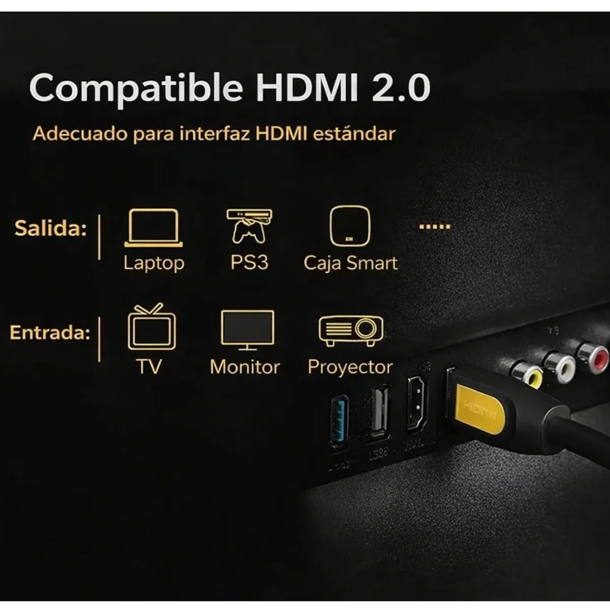 CABLE HDMI UGREEN 15 METROS 4K 30HZ ALTA VELOCIDAD 10.2GBPS HD101 11106 - 4