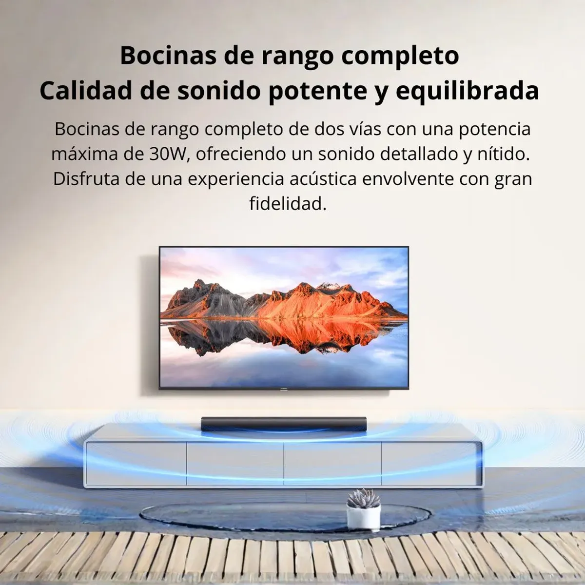 BARRA DE SONIDO XIAOMI SOUNDBAR 2.0 BLUETOOTH 5.3 30W PARA TV ÓPTICO AUX Y SPDIF - 3