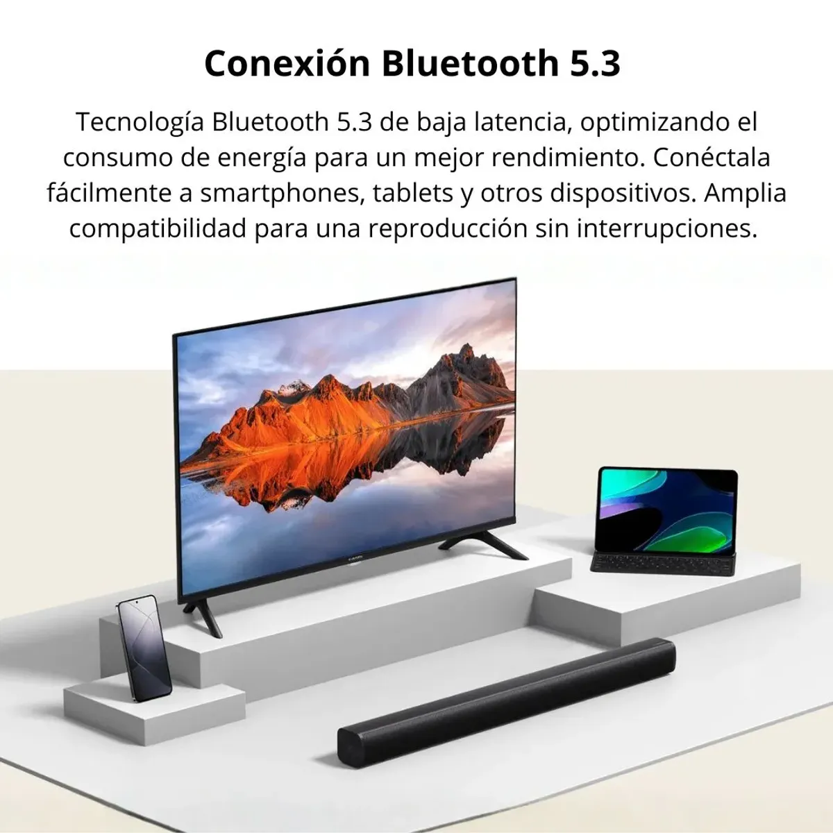 BARRA DE SONIDO XIAOMI SOUNDBAR 2.0 BLUETOOTH 5.3 30W PARA TV ÓPTICO AUX Y SPDIF - 5