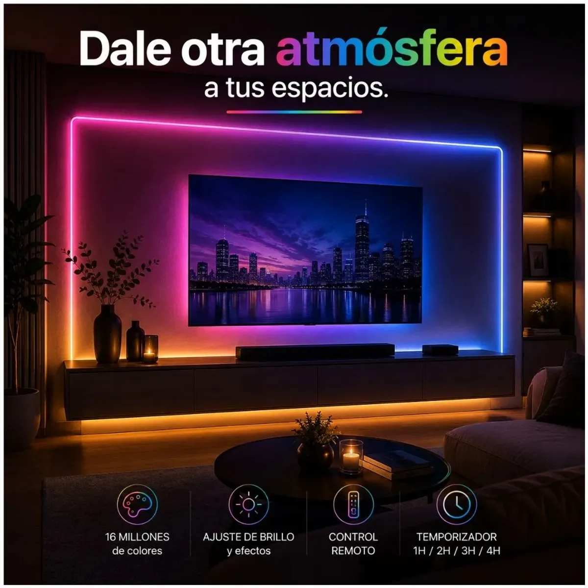 TIRA LED NEÓN RGBIC SEISA HCP069 5M BLUETOOTH APP MÚSICA 24V - 2