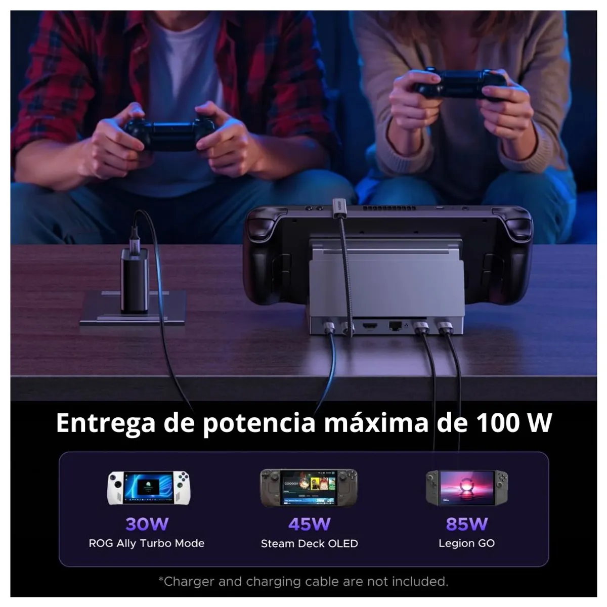 DOCK USB-C 6 EN 1 UGREEN PARA STEAM DECK ROG ALLY HDMI 4K 120HZ PD 100W ETHERNET GIGABIT - 4