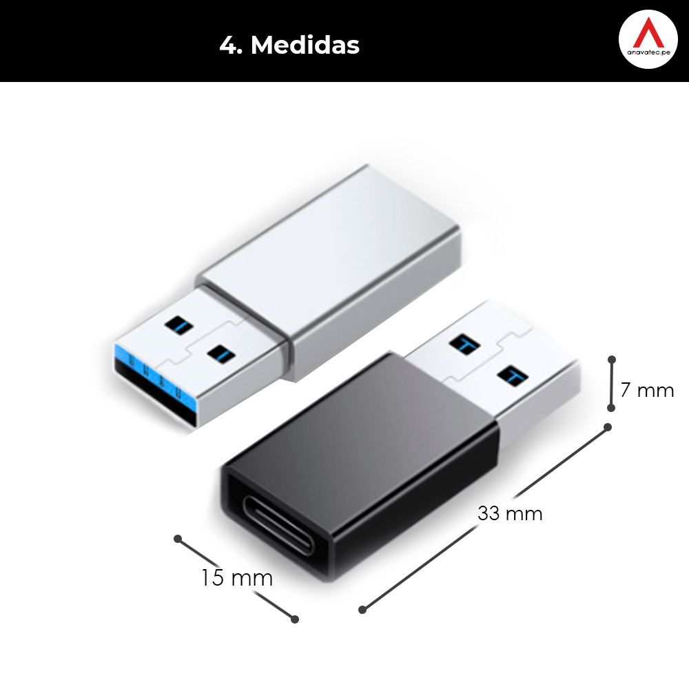 ADAPTADOR TIPO C A USB A 3.1 OTG - 6
