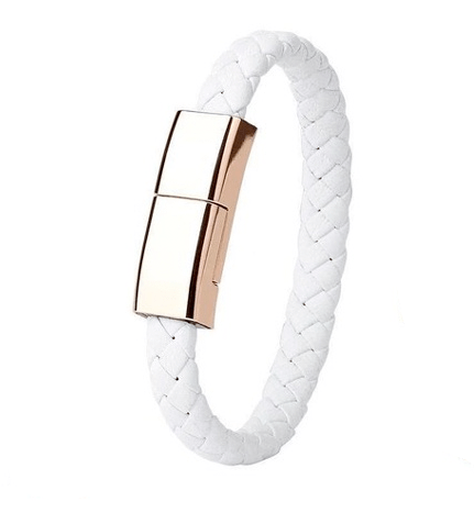 PULSERA CABLE CARGA Y DATOS USB A TIPO C CARGA RÁPIDA - BLANCO - 1