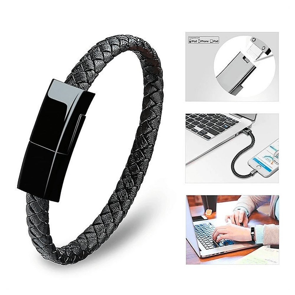 PULSERA CABLE CARGA Y DATOS USB A TIPO C CARGA RÁPIDA - BLANCO - 3