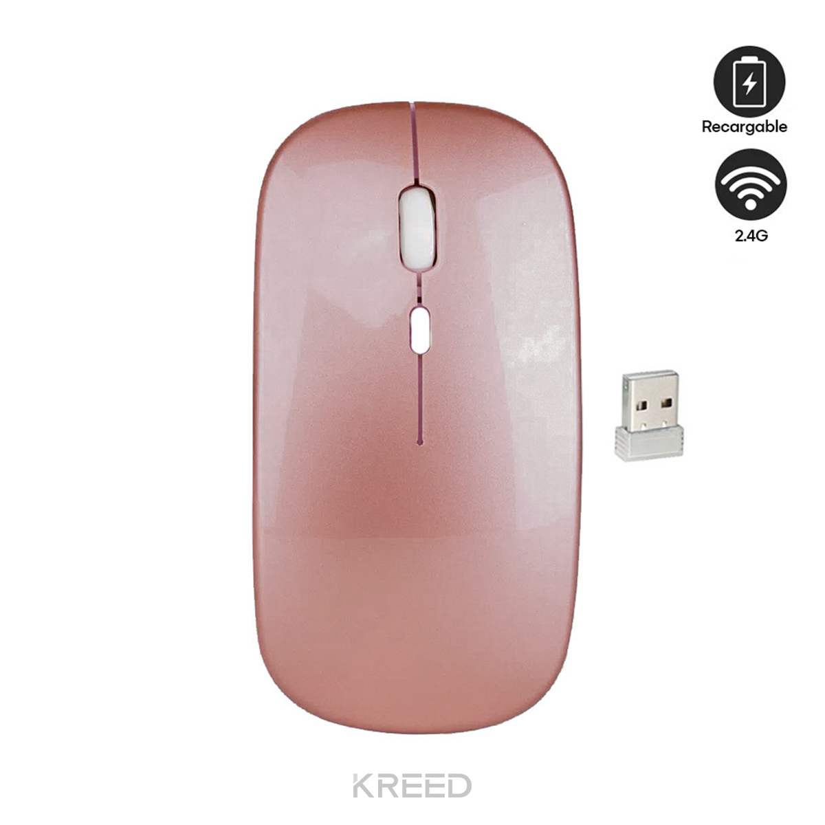 Mouse R Ii Inalambrico Ripley - MOUSE INALÁMBRICO RECARGABLE 2.4G K201 - ROSA