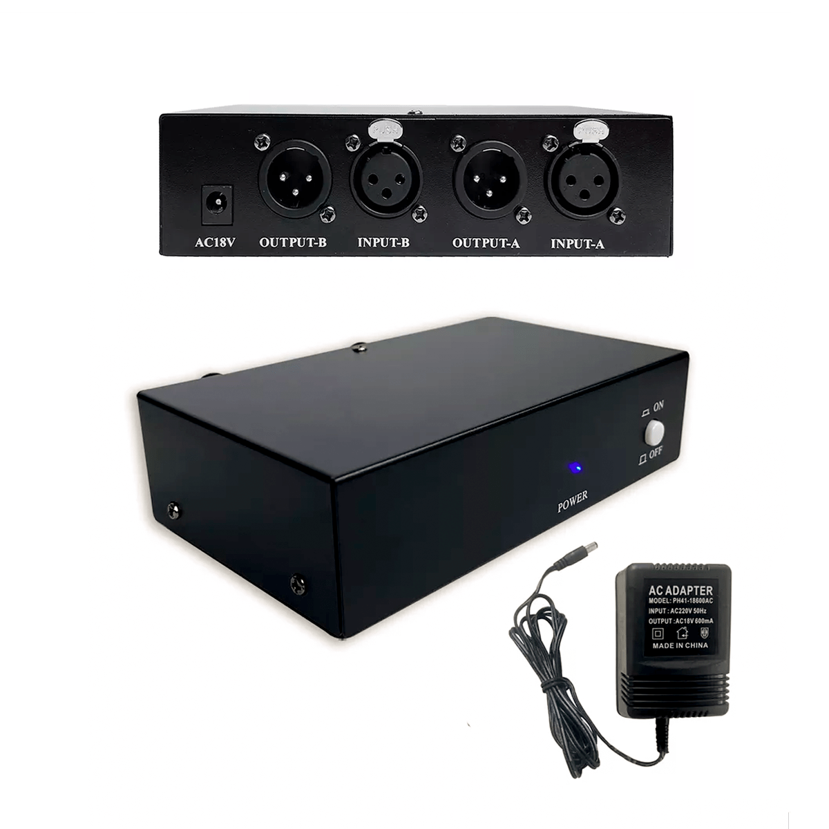 PHANTOM POWER 48V PARA 2 MICRÓFONOS CONDENSADORES DE ESTUDIO - 1