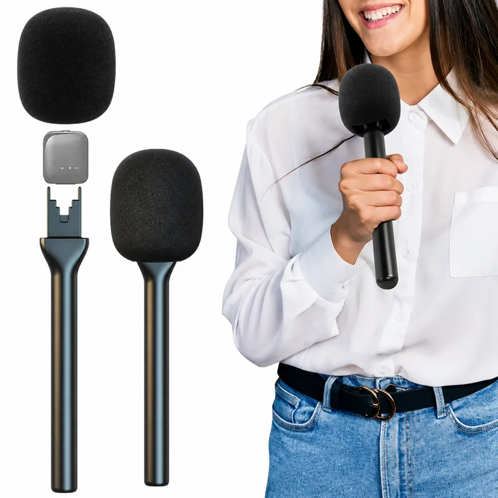 KIT MICRÓFONO SOLAPERO INALÁMBRICO PROFESIONAL DUAL SX39 Y ADAPTADOR SOPORTE DE MANO - 2