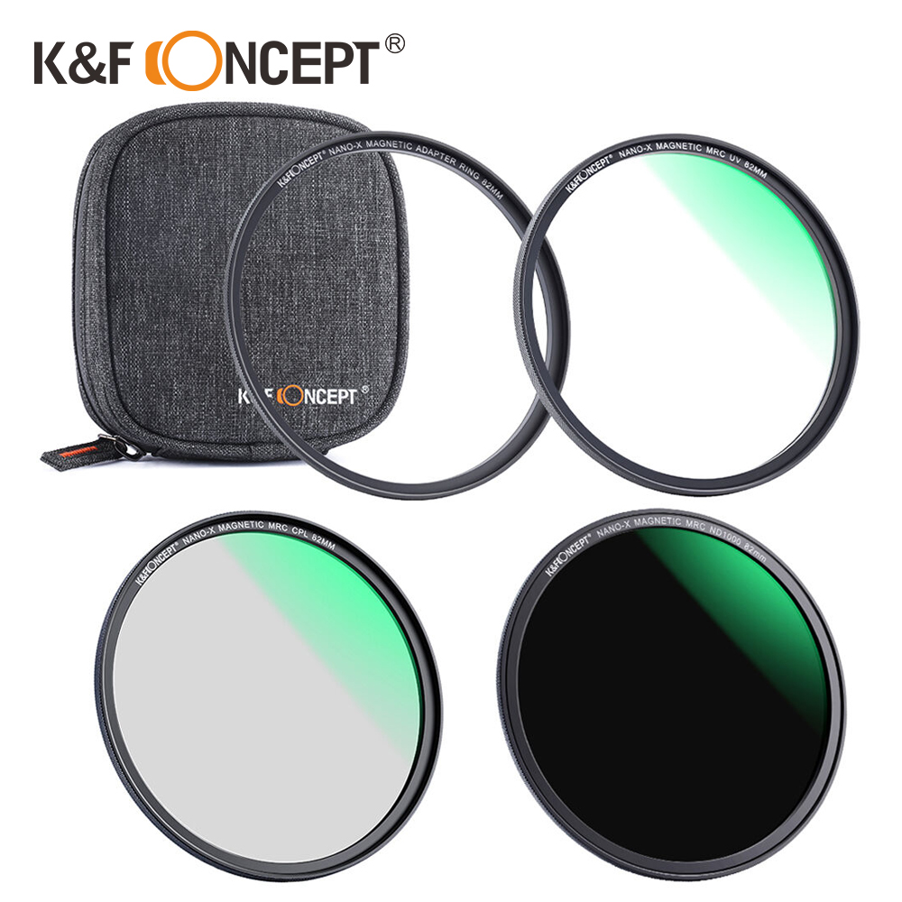 KITS DE FILTROS KYF CONCEPT 82MM 3 EN 1 MAGNETICO UV + CPL + ND1000 - 1