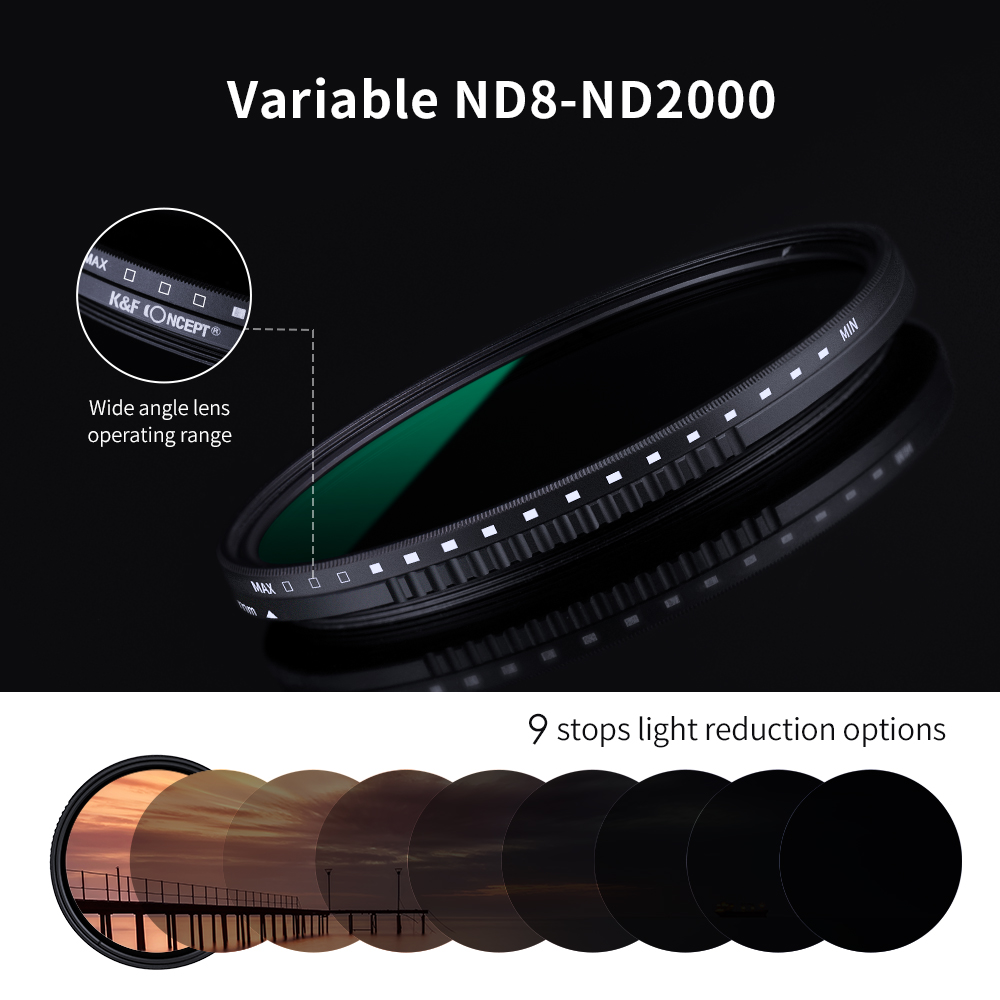 FILTRO KYF CONCEPT 72MM ND8-2000 JAPONÉS GREEN COATED - 3