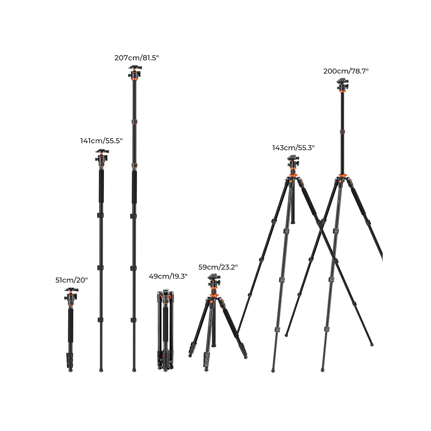 TRIPODE K&F CONCEPT K234A7 – KF09.087v6 - 2