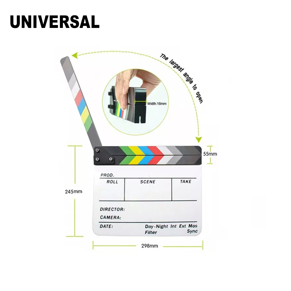 CLAQUETA ACRILICA MAGNETICA VIDEO CLAPPER PRODUCCIONES CINE BLANCO - 4