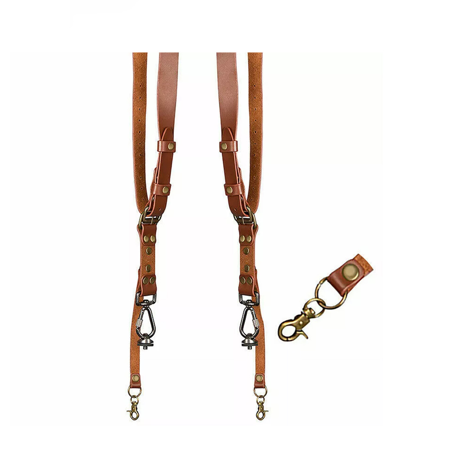 CORREA UNIVERSAL DOBLE CUERO SINTETICO BEIGE - 2
