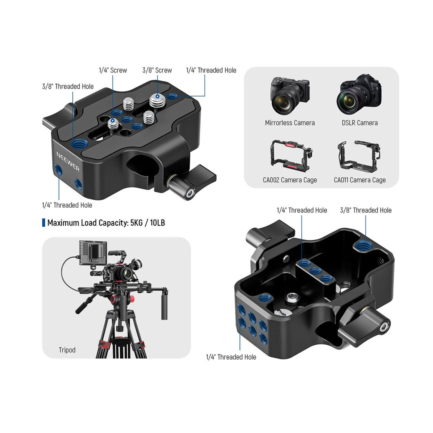 KIT DE SOPORTE DE HOMBRO UNIVERSAL NEEWER PARA CÁMARAS - SR004 - 3