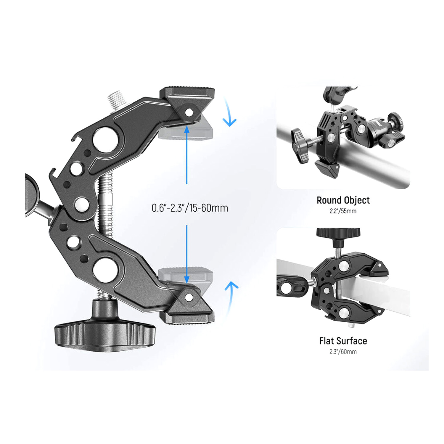 SÚPER CLAMP NEEWER CON BRAZO MÁGICO DE RÓTULA DOBLE - ST85 - 3