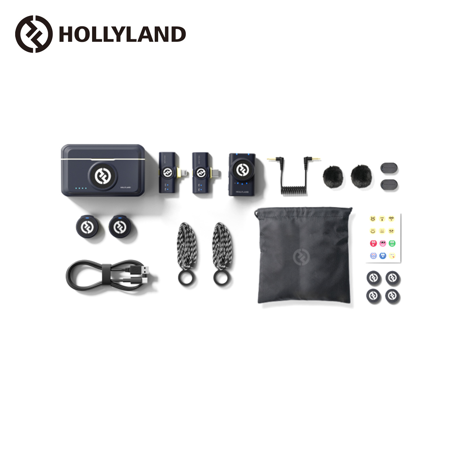 MICRÓFONO INALÁMBRICO HOLLYLAND LARK M2 DUO COMBO PARA 2 PERSONAS - 3