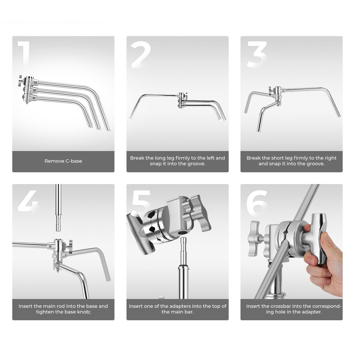 PARANTE C-STAND CON BRAZO BOOM + BOLSAS DE ARENA - KYF CONCEPT - 3