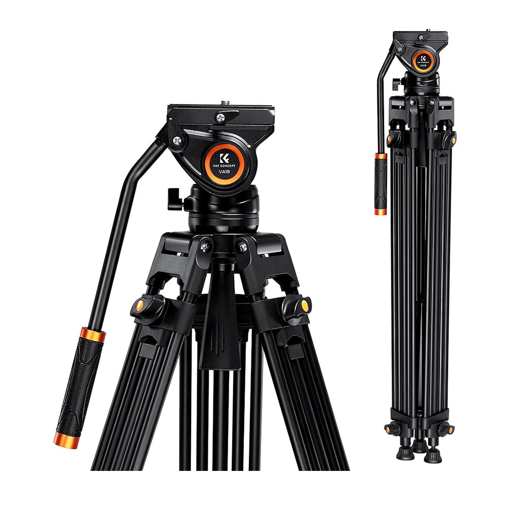 TRÍPODE DE VIDEO PROFESIONAL KYF CONCEPT VA18+VH081 - 2
