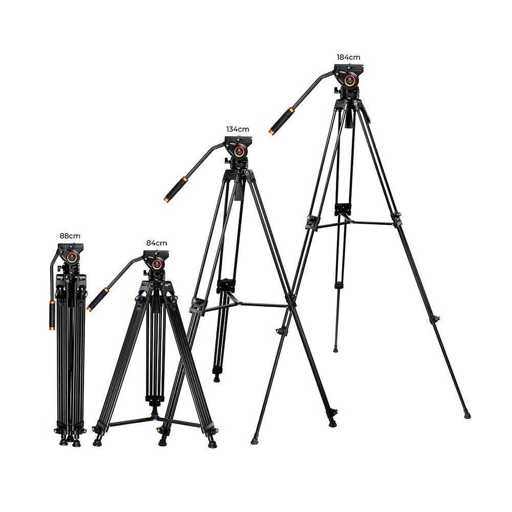 TRÍPODE DE VIDEO PROFESIONAL KYF CONCEPT VA18+VH081 - 6